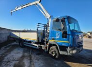 Eurocargo 100E18 blu con gru Bonfiglioli e cassone fisso