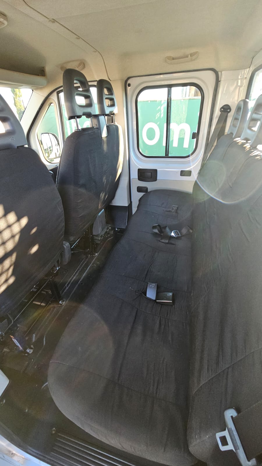 Fiat Ducato doppia cabina bianco 7 posti con cassone fisso e sponde alluminio
