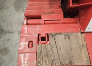 Semirimorchio rosso carrellone Goldhofer 4 assi con vasca culla allungabile e collo staccabile