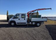 Fiat Ducato 7 posti con cassone e gru Fassi F26 usato 2018